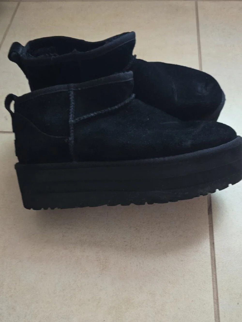 UGG Black Platform Ankle Boots